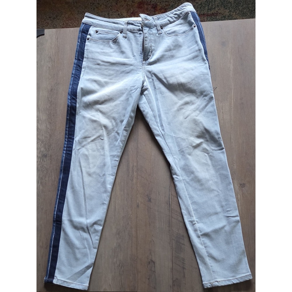 For The Republic Light Wash Jeans With Blue Side Stripe Women Size 10 Skinny